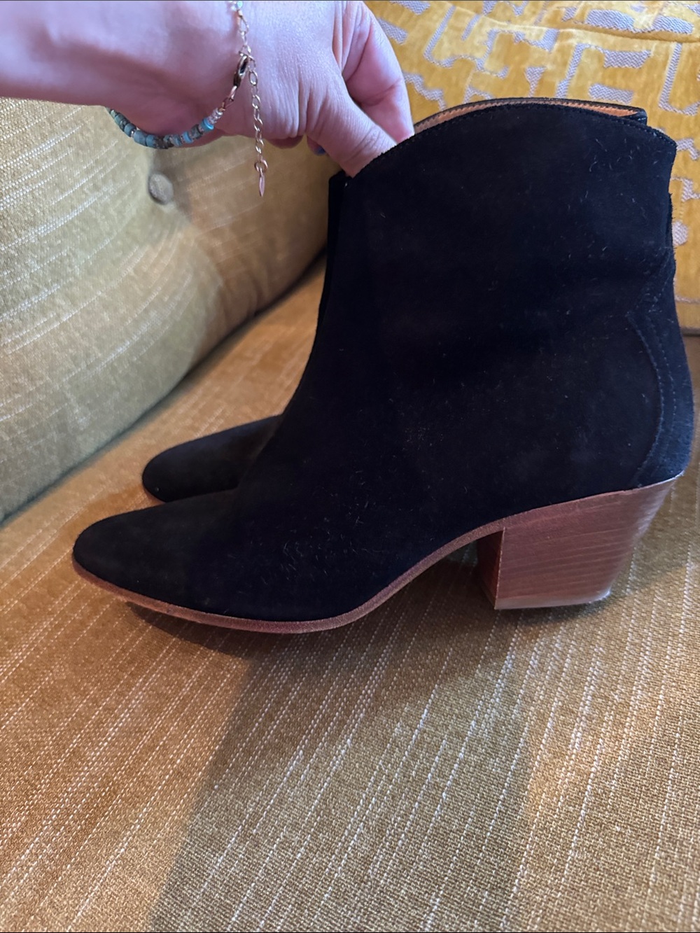 Isabel Marant Black Suede Ankle Booties - Picture 6 of 11
